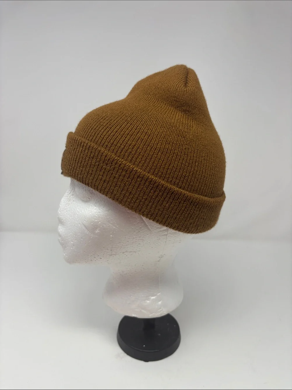 Carhartt Brown Cuffed Knit Beanie with Logo Patch toddler one size fits most